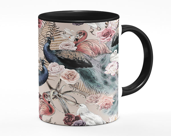 Peacock And Flower Serenity Mug