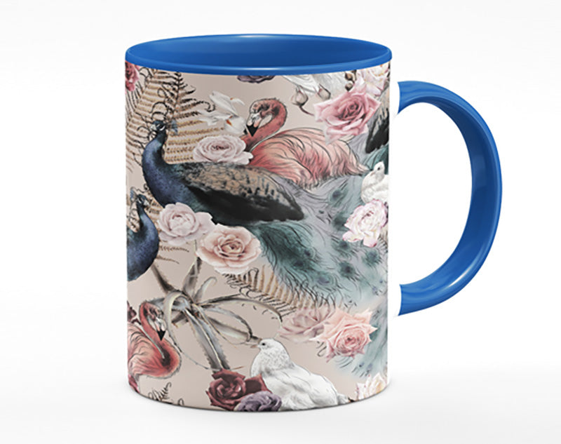 Peacock And Flower Serenity Mug