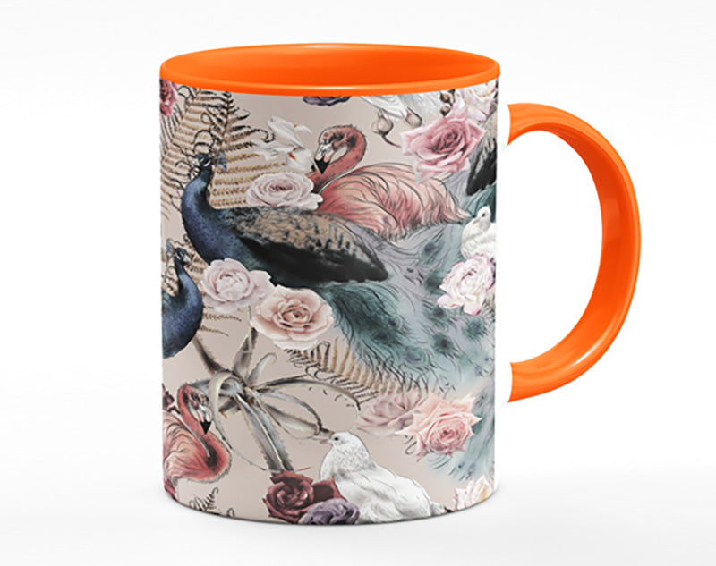 Peacock And Flower Serenity Mug