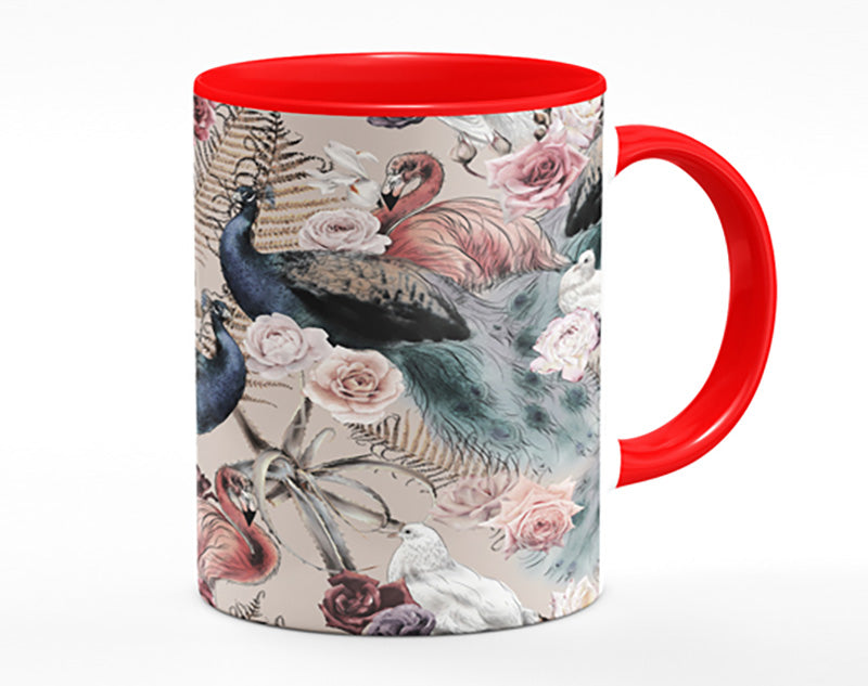 Peacock And Flower Serenity Mug