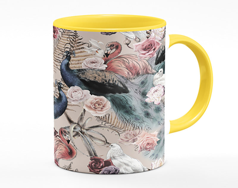 Peacock And Flower Serenity Mug