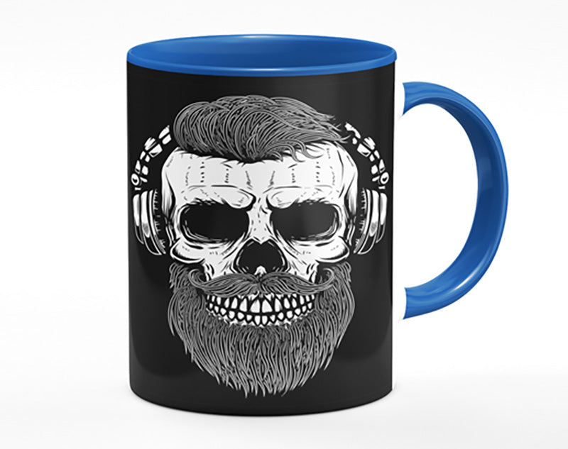 Dj Headphones Skull Beard Mug