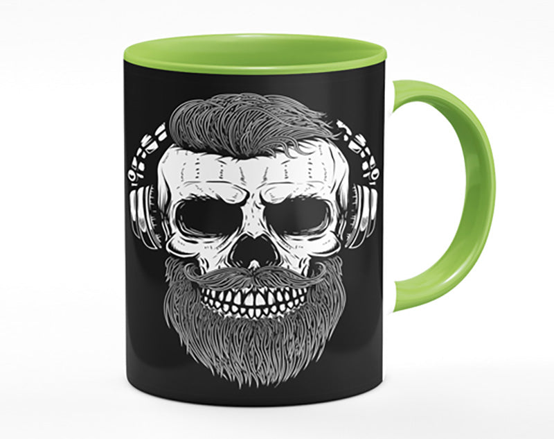 Dj Headphones Skull Beard Mug