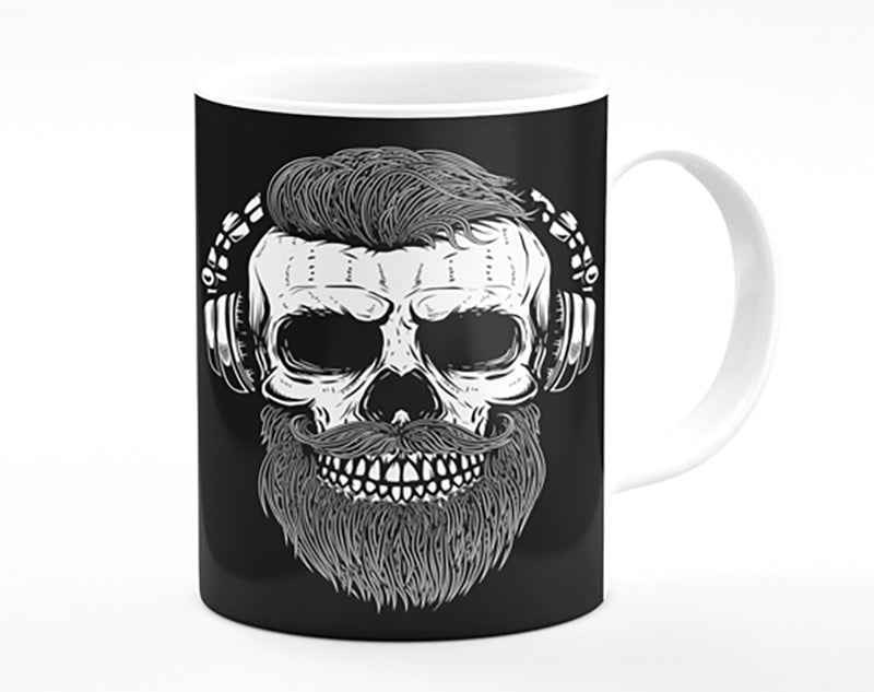 Dj Headphones Skull Beard Mug