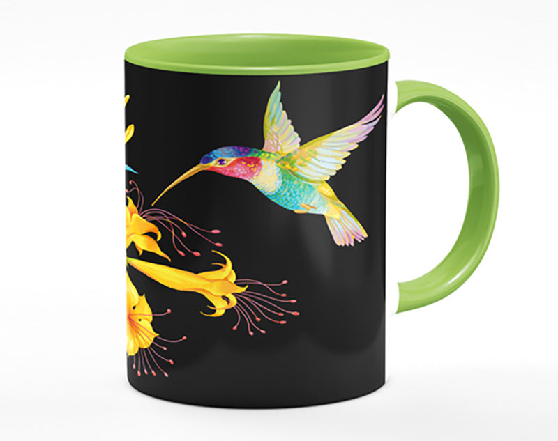 Trumpet Flower Hummingbird Mug