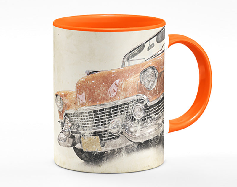 American Muscle Car Watercolour Mug