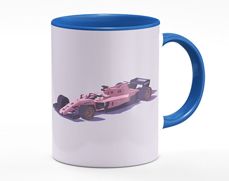 Pink F1 Car Mug