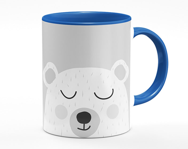 The Cute Bear Head Grey Mug