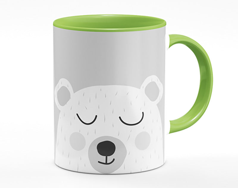 The Cute Bear Head Grey Mug