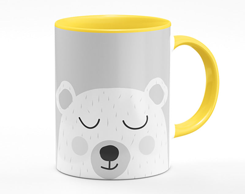 The Cute Bear Head Grey Mug