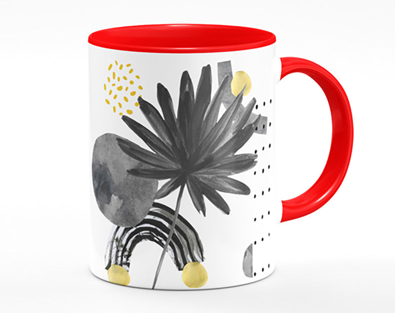 The Contemporary Leaf And Rainbow Mug