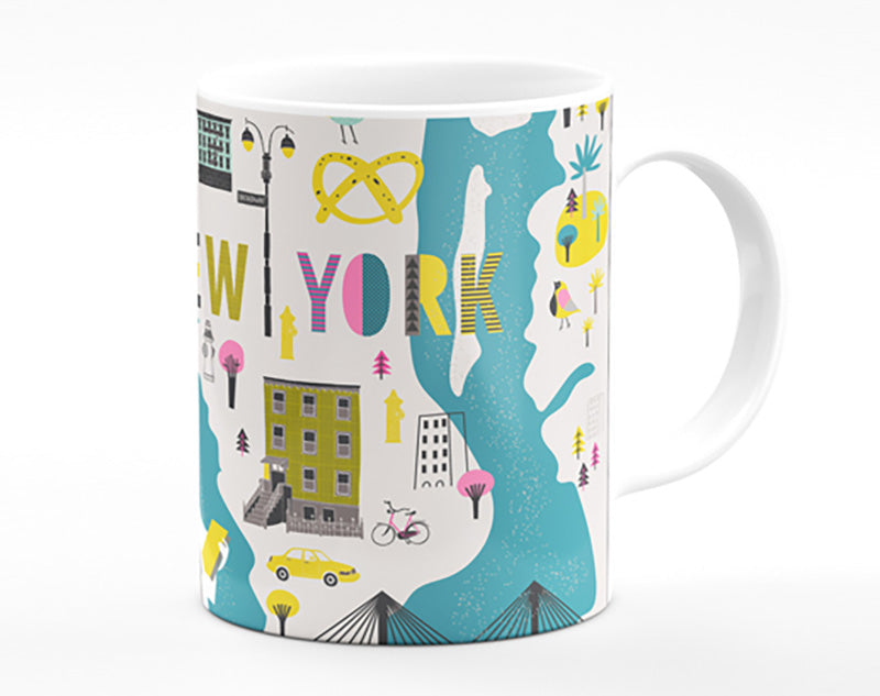 The Little Map Of New York Mug