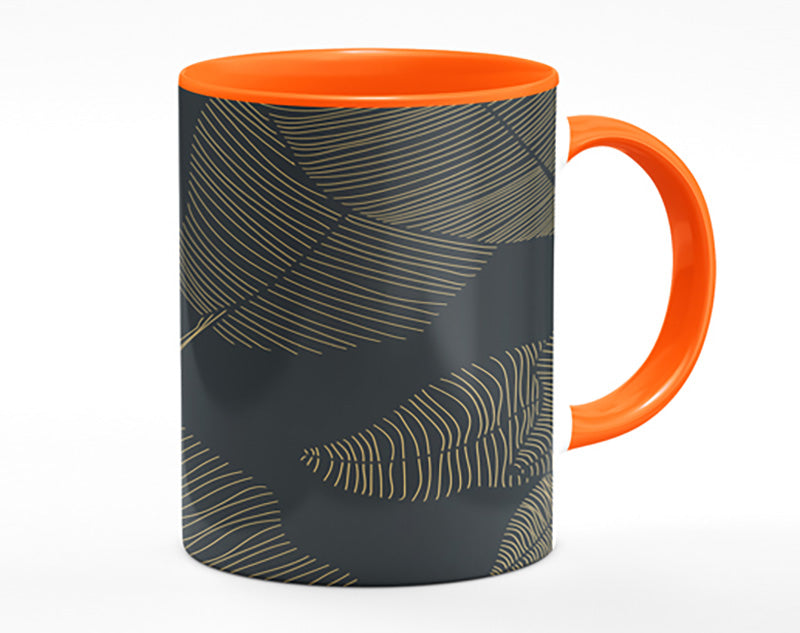 The Gold Lined Leaf Mug