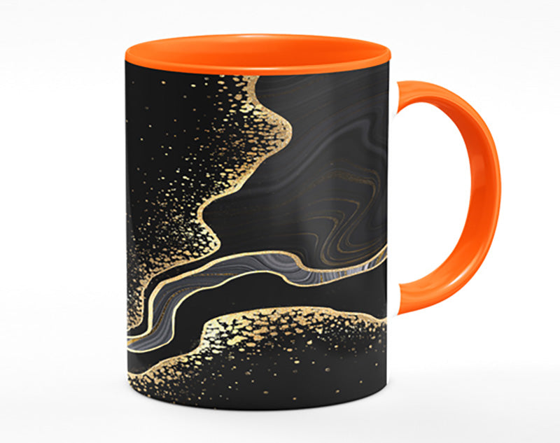 Black And Gold Flakes Mug