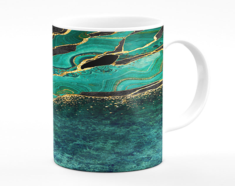 The Green And Gold Textures Mug