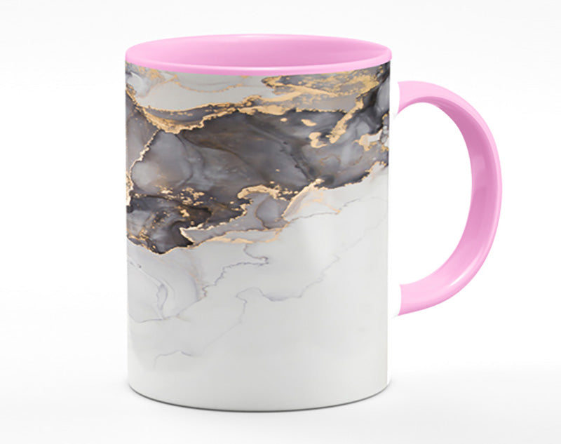 Grey And Gold Marble Mug