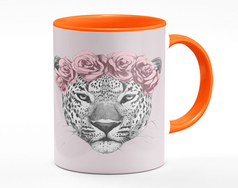 The Rose Head Leopard Mug