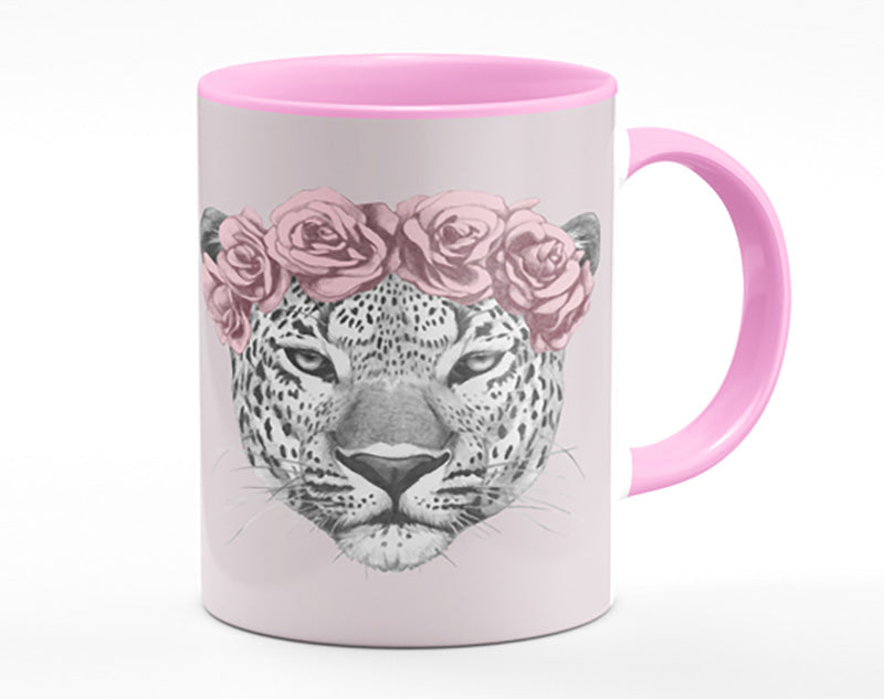 The Rose Head Leopard Mug