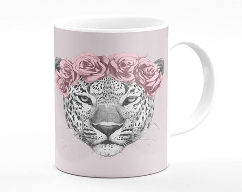 The Rose Head Leopard Mug