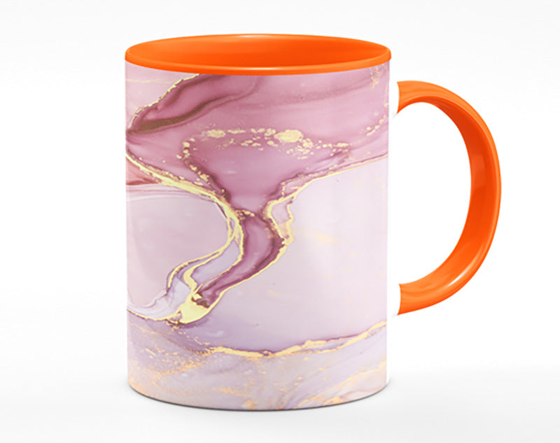 Oil Paint Lilac And Gold Mug