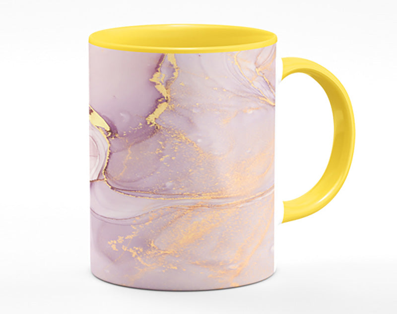 Oil Paint Pink And Gold Mug