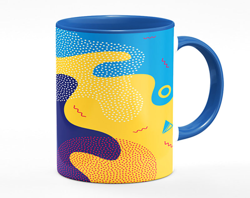 Blue And Yellow Modern Shapes Mug