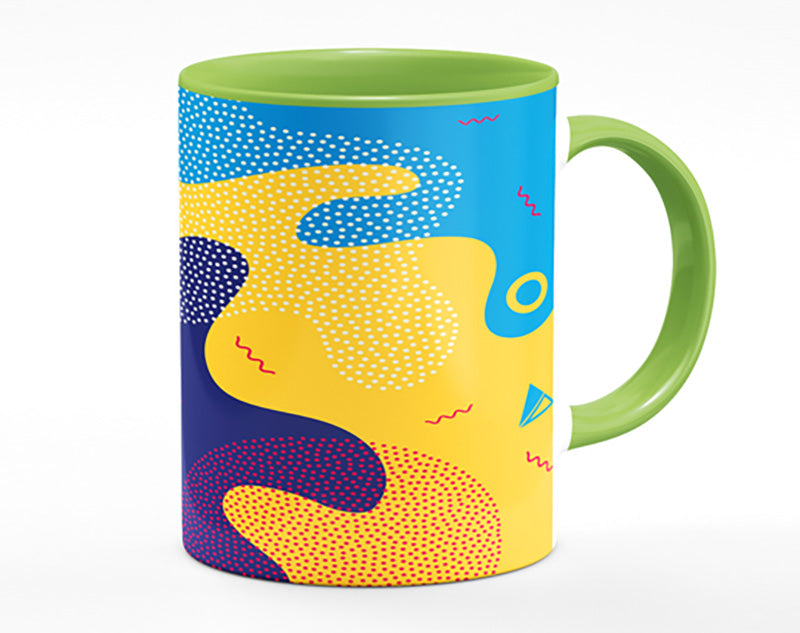 Blue And Yellow Modern Shapes Mug