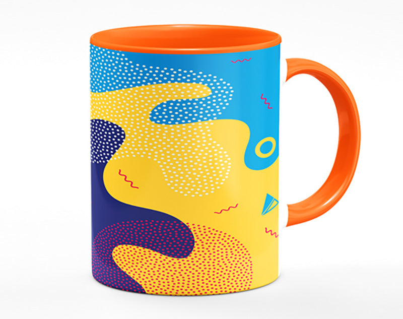 Blue And Yellow Modern Shapes Mug