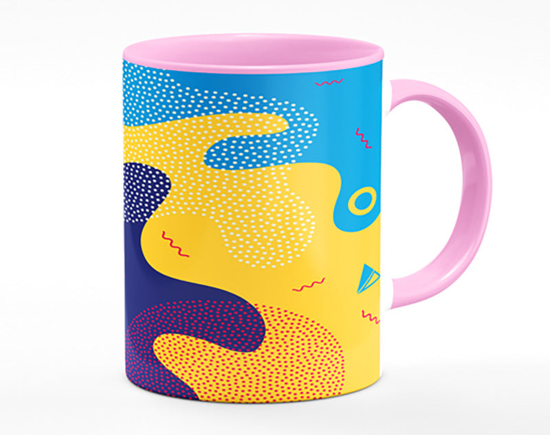 Blue And Yellow Modern Shapes Mug