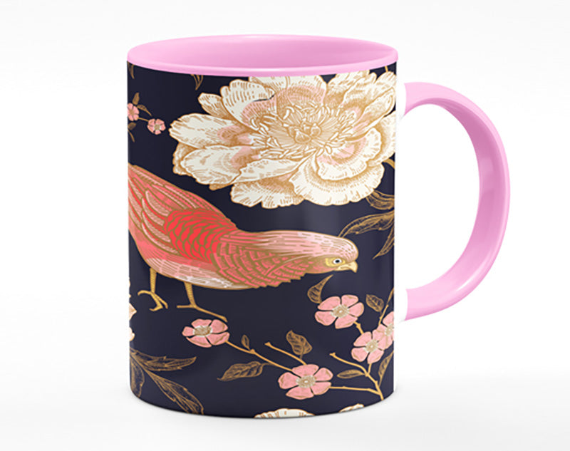 Pheasant And Flowers Mug