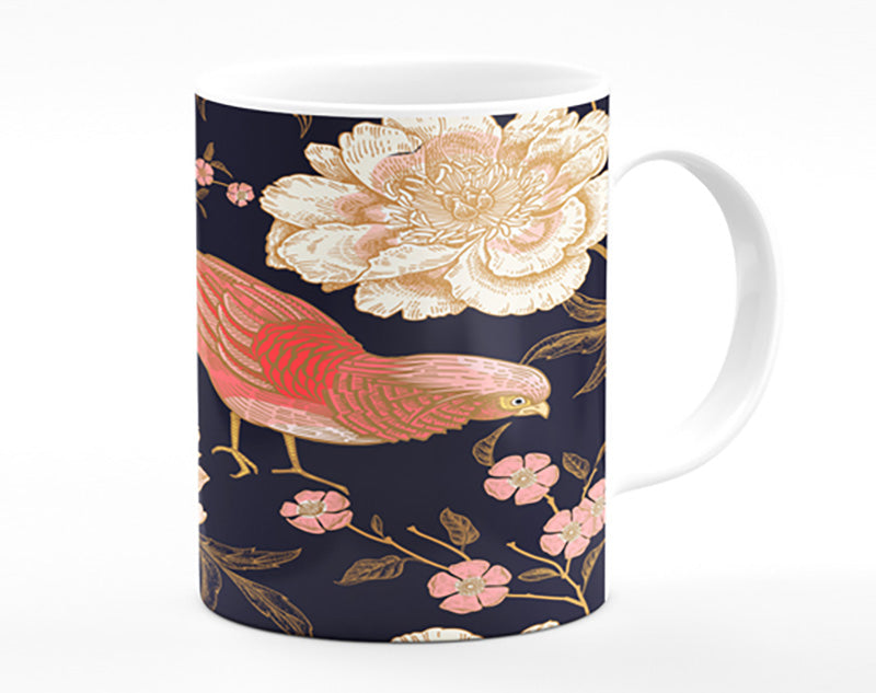 Pheasant And Flowers Mug