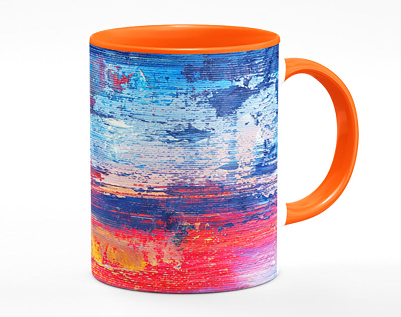 Textured colours on canvas media Mug