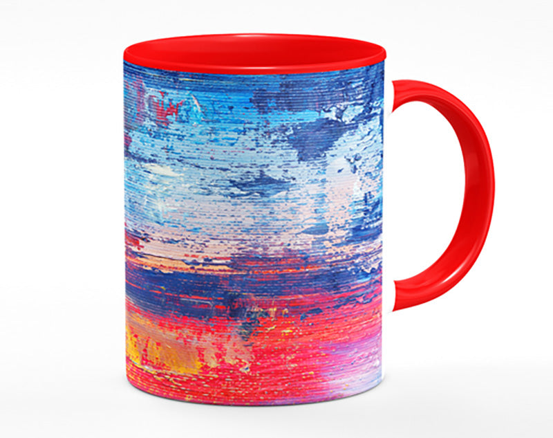 Textured colours on canvas media Mug