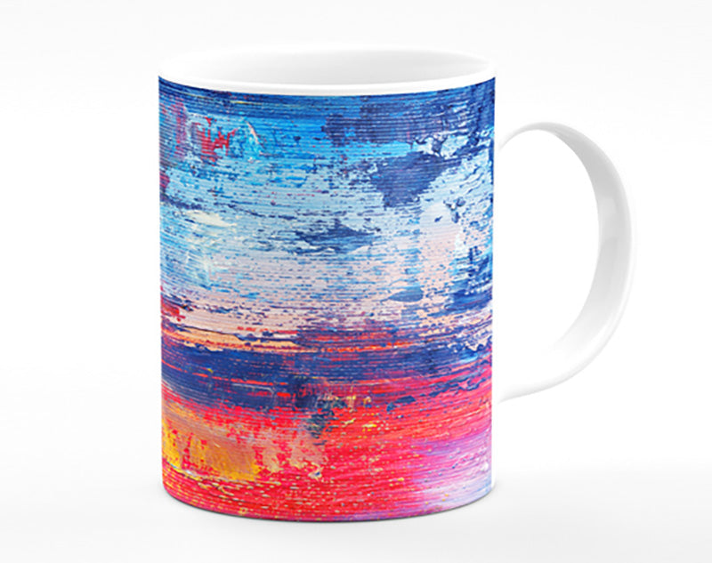 Textured colours on canvas media Mug