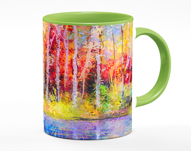 Abstract forest colour strokes Mug