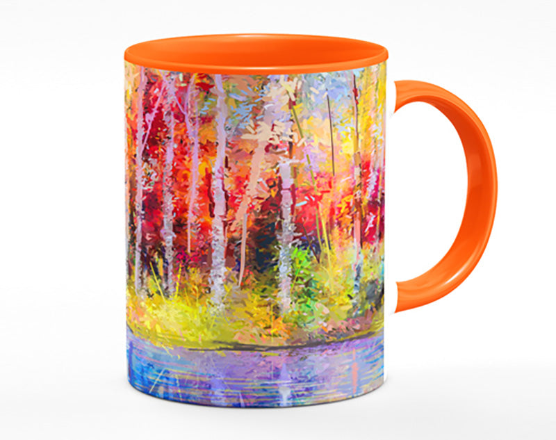 Abstract forest colour strokes Mug