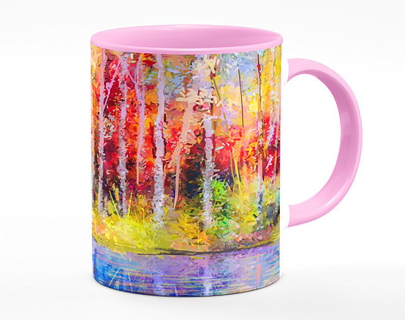 Abstract forest colour strokes Mug