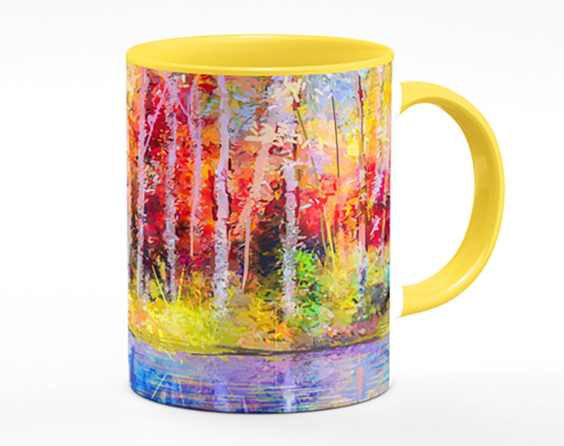 Abstract forest colour strokes Mug