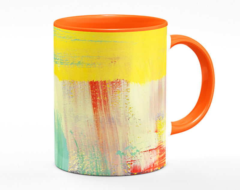 Thick coloured brush strokes Mug