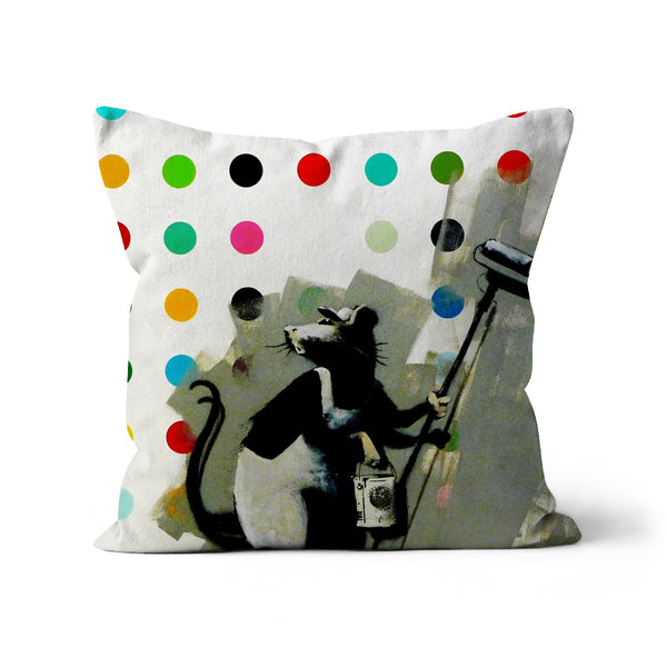 Wallpaper Rat Banksy Cushion