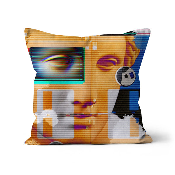 Greek Statue Man Abstract Cushion