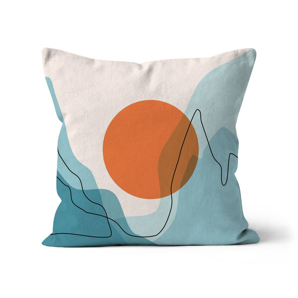 Sun And Mountains Modern Cushion